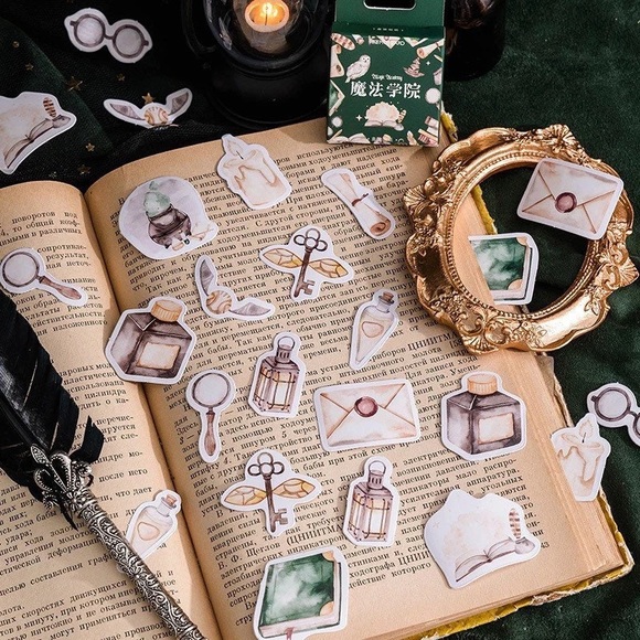 Vintage Magic School, Potions, Wands & More, 45 Deco Stickers - Picture 2 of 10